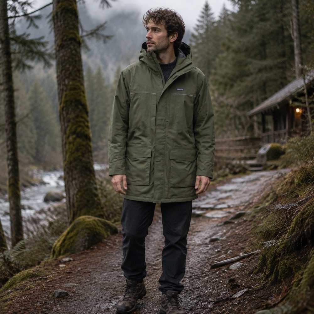 Lands' End Squall Waterproof Insulated Parka Men's M Discontinued Olive 518649